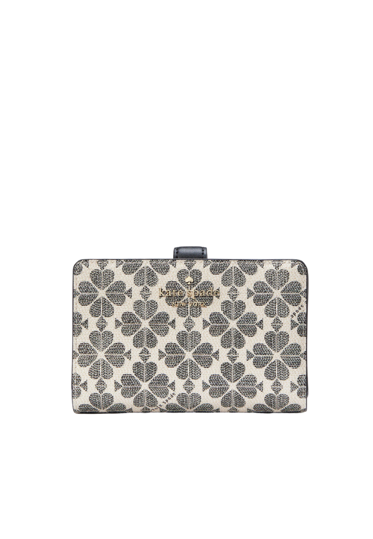 Kate Spade Spade Flower Medium Bifold Wallet In Black KG488