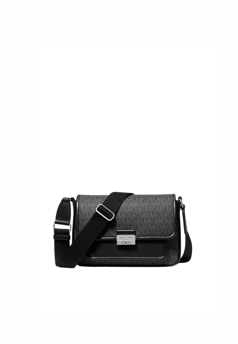 Michael Kors Bradshaw Medium Signature Logo Messenger Bag In Black 35S5S2BM8B