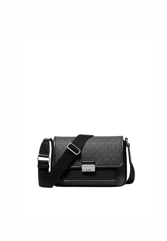 Michael Kors Bradshaw Medium Signature Logo Messenger Bag In Black 35S5S2BM8B