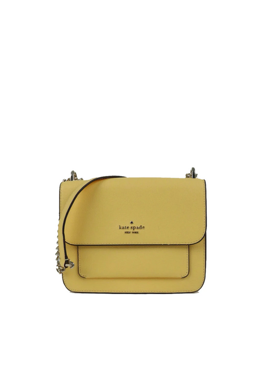 ( AS IS ) Kate Spade Remi Flap Chain WKR00552 Crossbody Bag In Sunflower Field