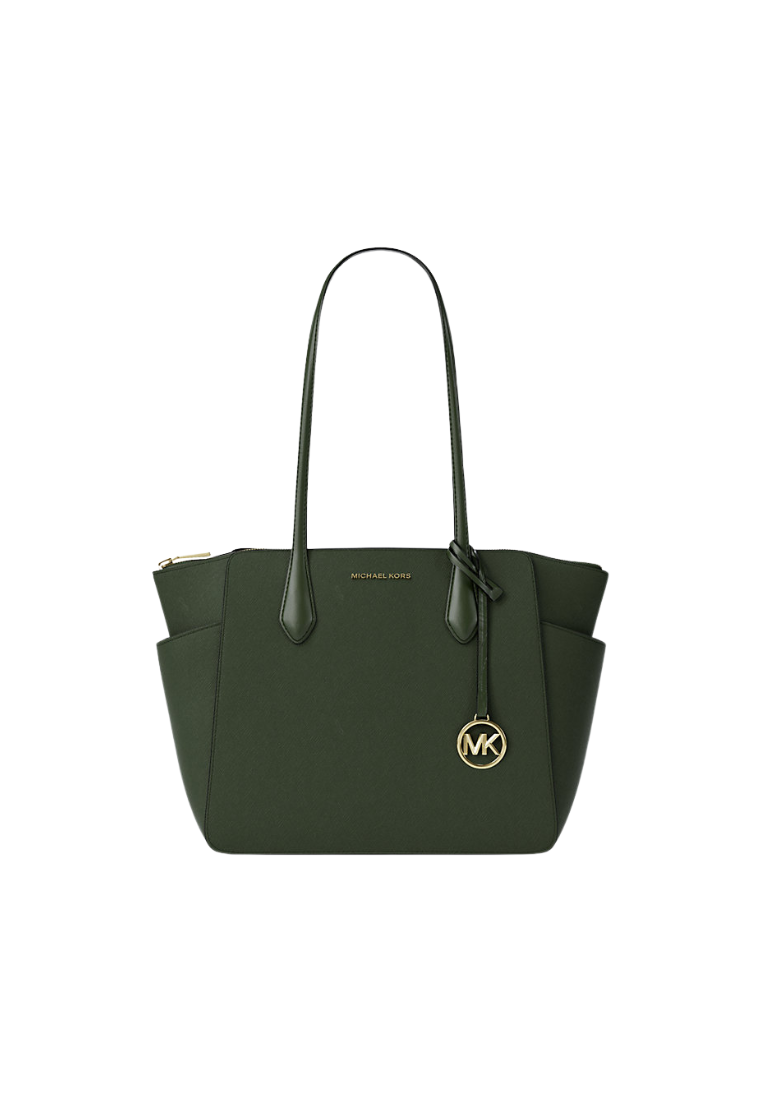 Michael Kors Marilyn Medium Saffiano Leather Tote Bag In Moss Mousse 35F5G6AT2L