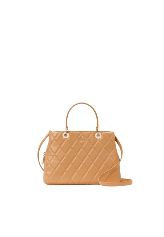 Kate Spade Carey Quilted Sullivan Satchel Bag In Tiramisu KH227