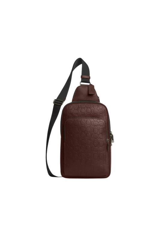 Coach Ethan Sling Bag Pack In Signature Leather In Maple CDC68