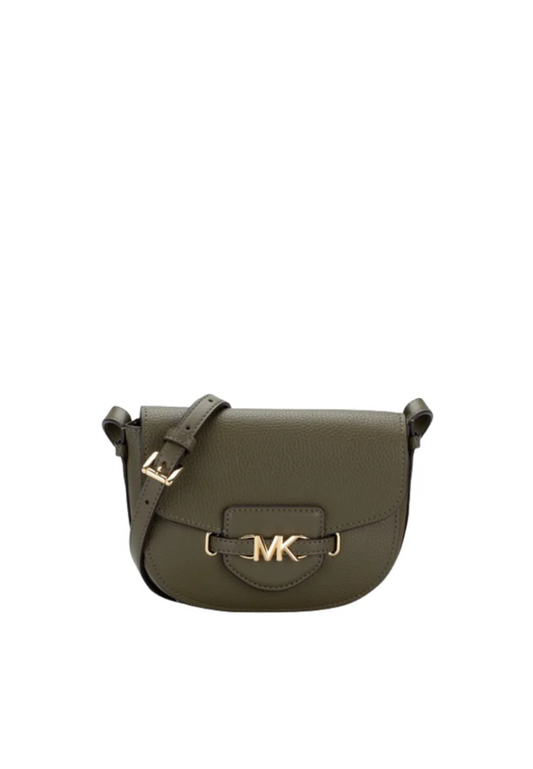 Michael Kors Reed Small Logo Crossbody Bag Pebbled Leather In Olive 35F3G6RC1T