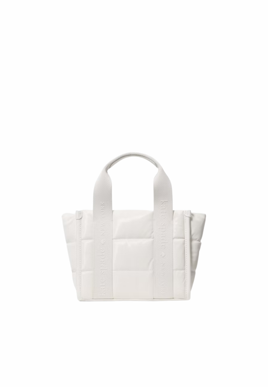 Kate Spade KIP Puffy Mini Tote Bag In Optic White KM668