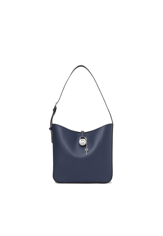 Michael Kors Lyra Small Leather Shoulder Bag In Navy 35F4S1YS5L