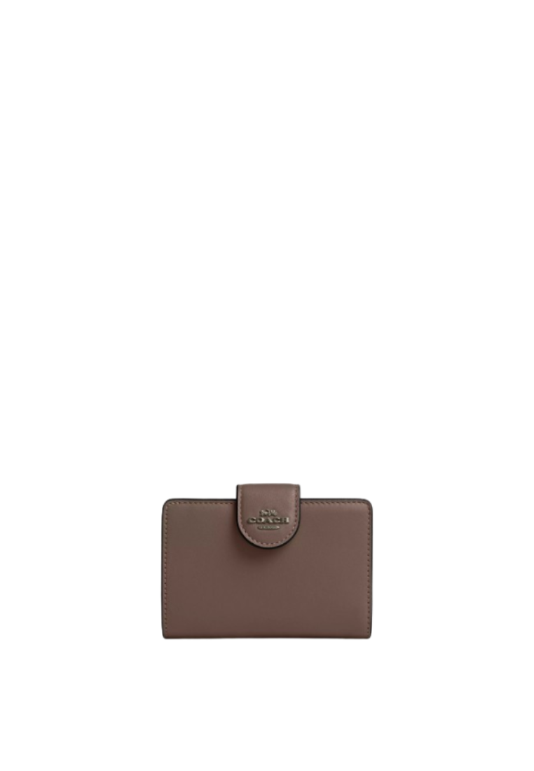 Coach Corner Zip Wallet Medium In Dark Stone CR791