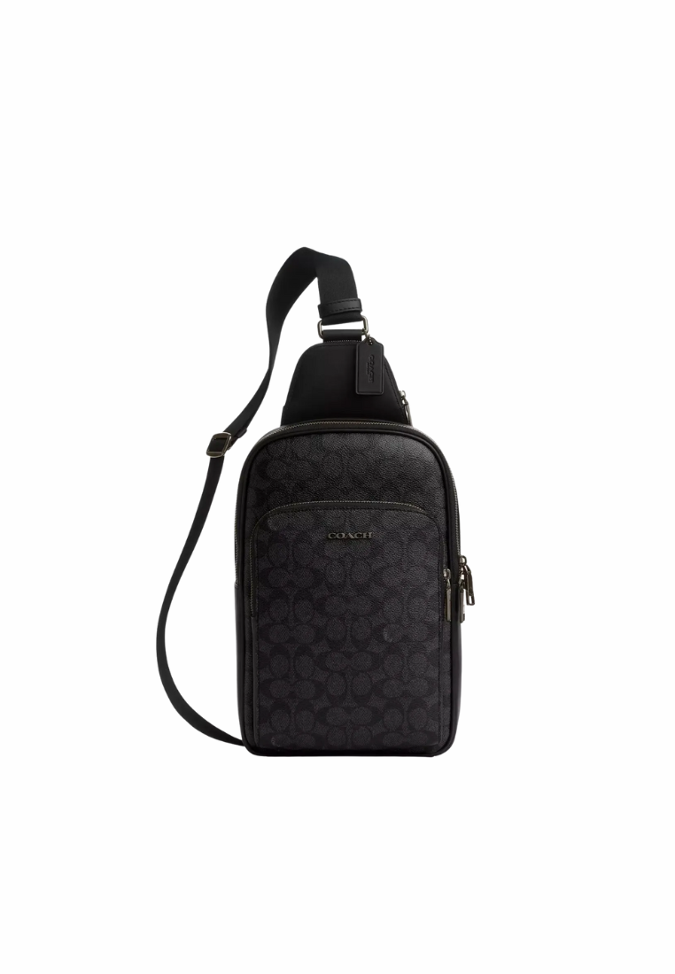 Coach Ethan Pack Crossbody Bag In Charcoal Black CBI71