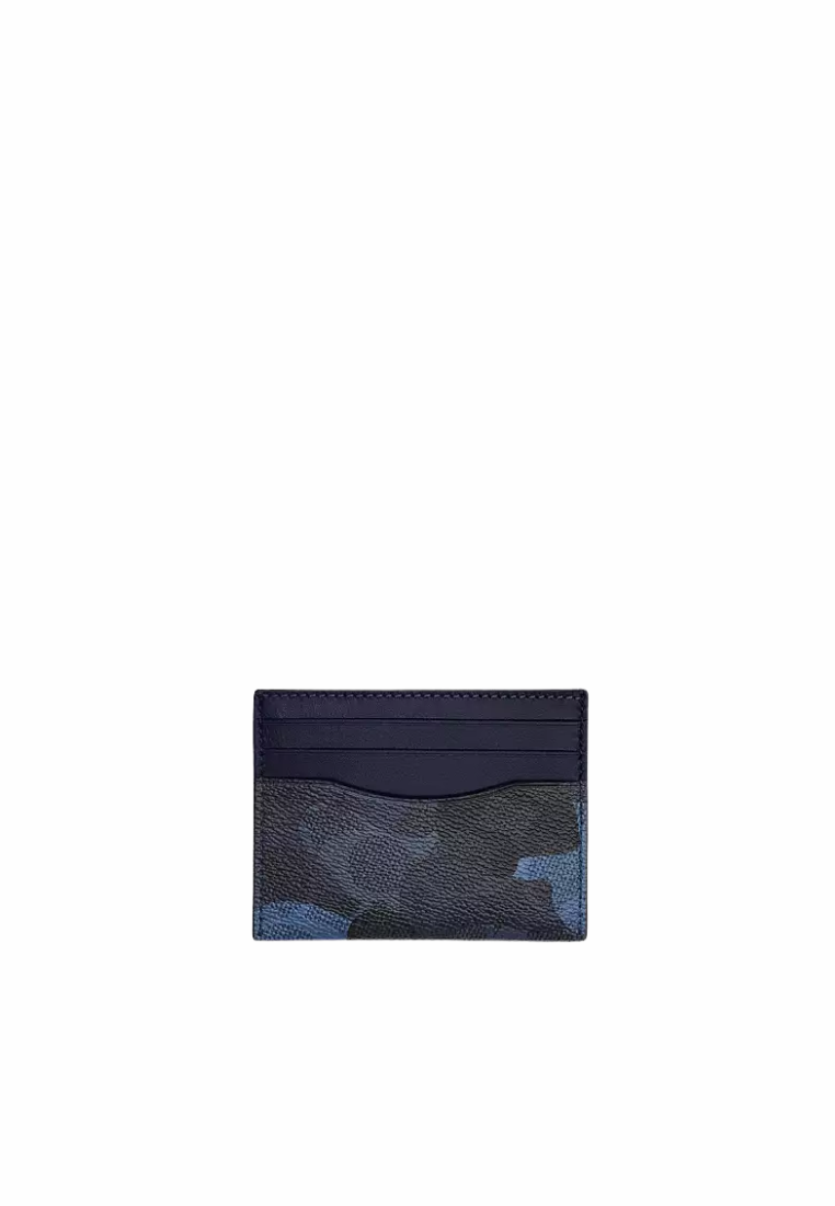 Coach ID Card Wallet In Blue Multi CY266