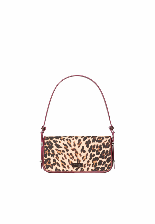 ( PREORDER ) Kate Spade Liv Downtown Shoulder Bag In Leopard Multi KM234