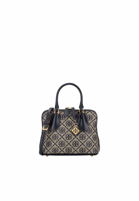 Tory Burch Mini T Monogram Jacquard Swing Satchel Bag In Tory Navy 155620