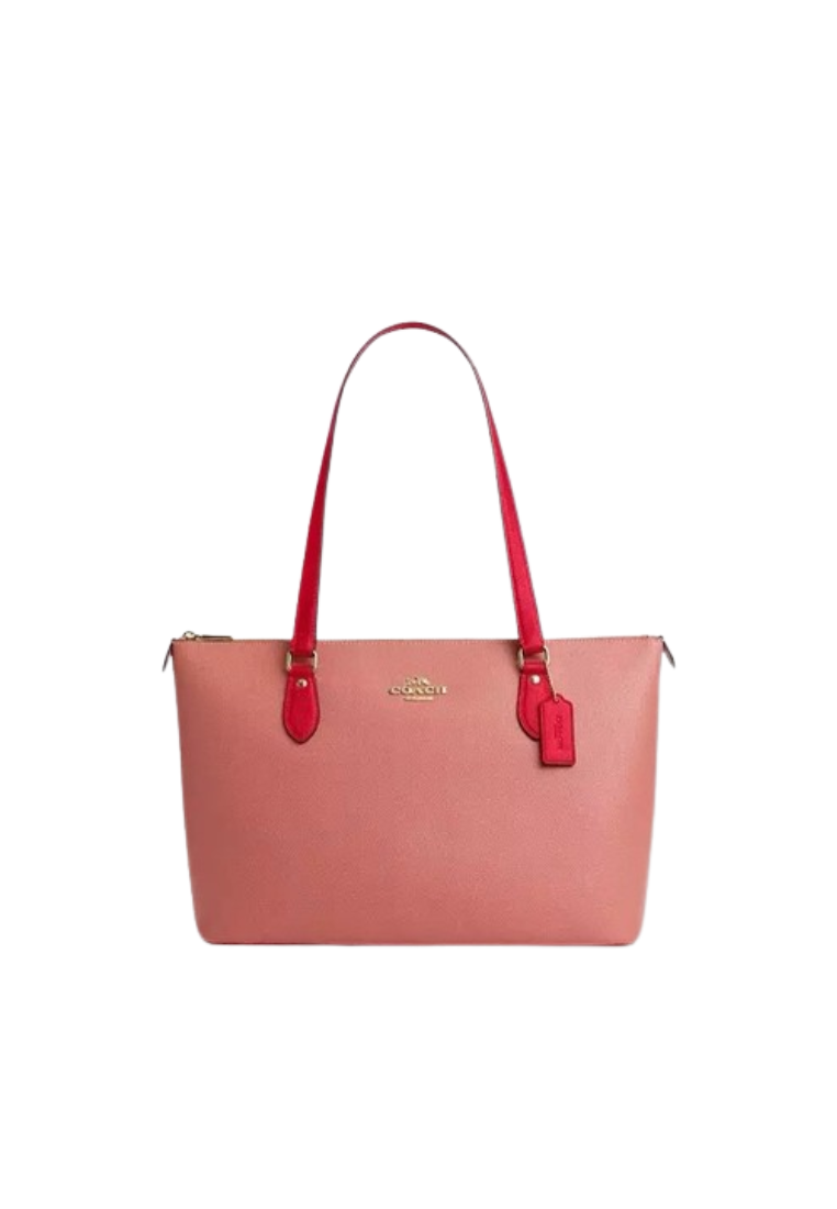 Coach Gallery Tote Bag In Burn Coral / Bold Red CAR35