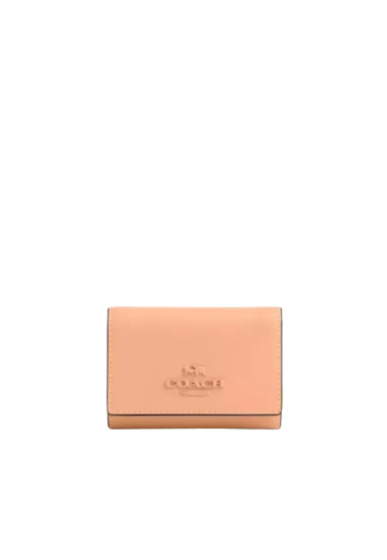 Coach Micro Wallet Trifold In Faded Blush CP260