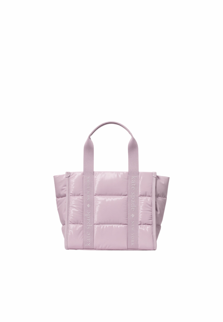 Kate Spade Kip Puffy Small Tote Bag In Lavender Smoke KM669