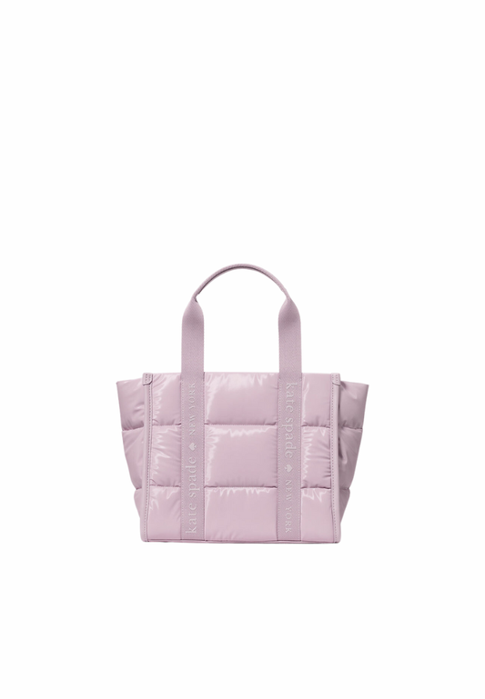 Kate Spade Kip Puffy Small Tote Bag In Lavender Smoke KM669