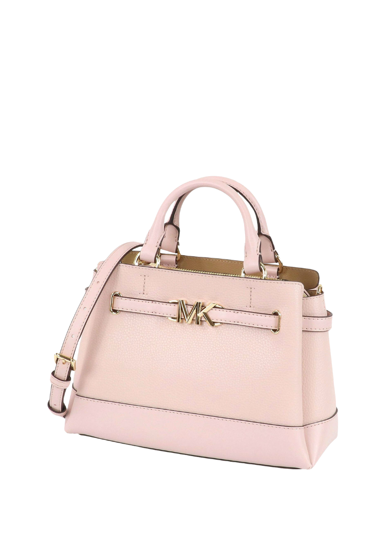Michael Kors Reed Small Satchel Bag Belted Logo In Powder Blush 35S3G6RS1T