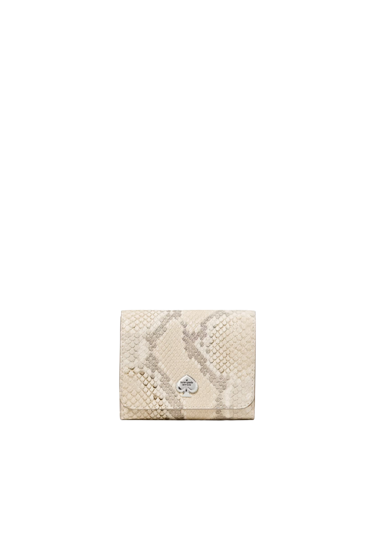 Kate Spade Snake Small L-zip Flap Wallet In Natural Multi KO512