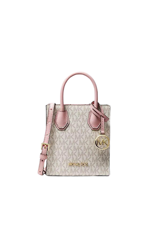 Michael Kors Mercer Extra-Small Logo Crossbody Bag In Powder Blush Multi 35T1GM9C0I