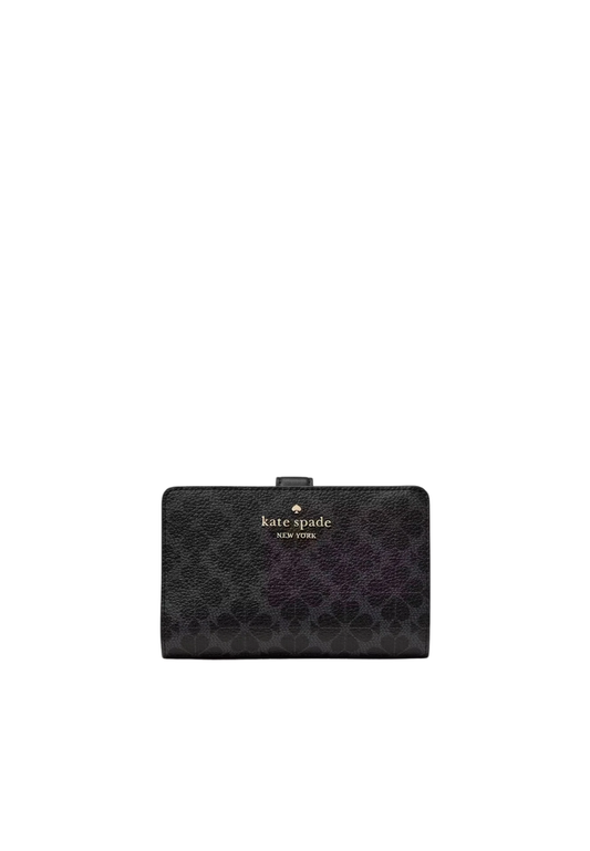 Kate Spade Spade Flower Medium Bifold Wallet In Black KN756
