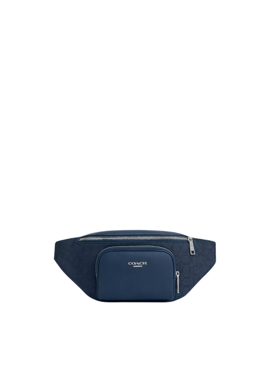 Coach Racer Belt Bag Signature Jacquard In Dark Denim CW175