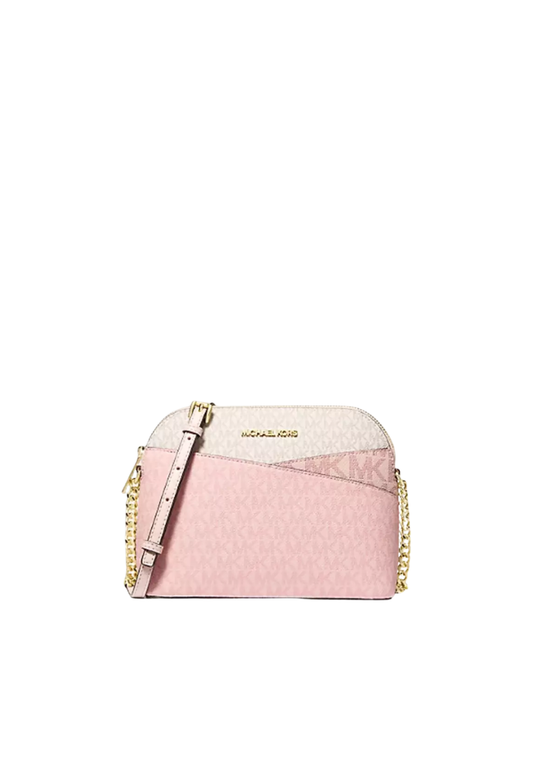 Michael Kors Jet Set Travel Medium Dome Color-Block Crossbody Bag In Powder Blush Multi 35S5GTVC6B