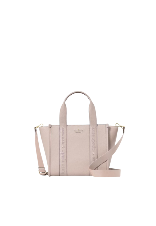 Kate Spade Kip Leather Small Tote Bag In Cozy Grey KL935