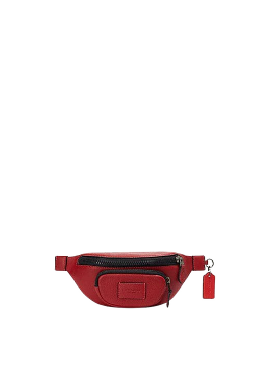 ( PRELOVED ) Coach Men Leather CE650 Sprint Belt Bag 24 In Red