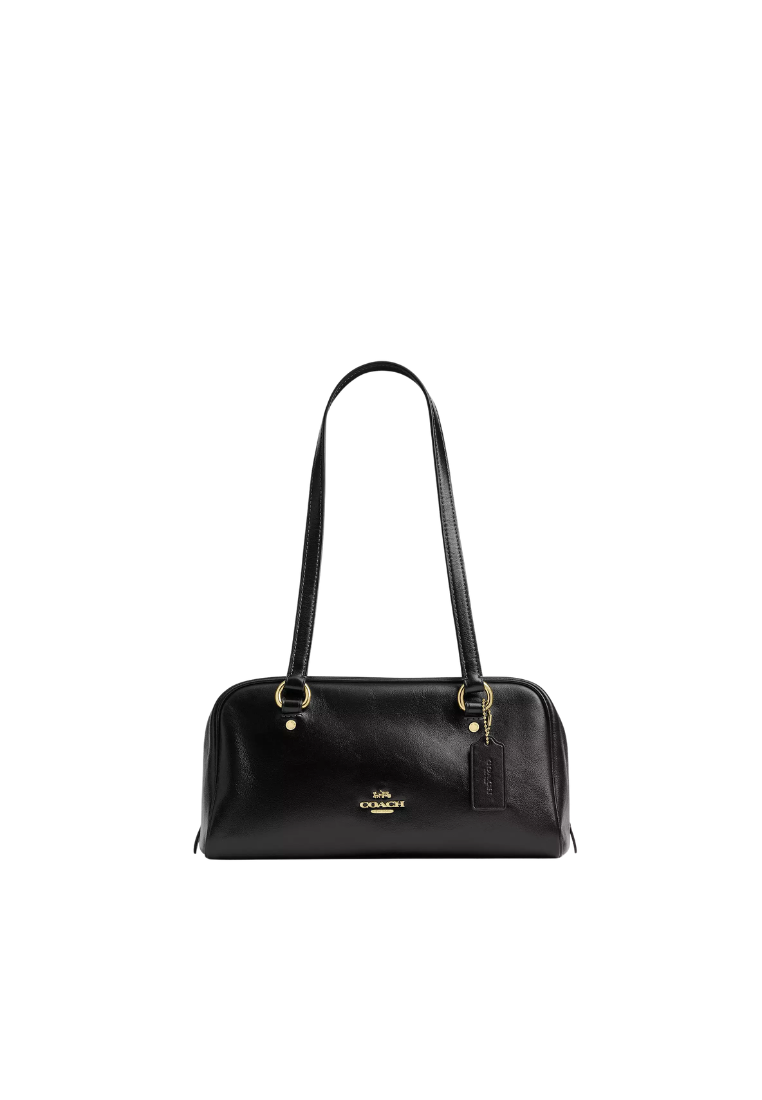 ( PREORDER ) Coach Sydney Crinkle Leather Shoulder Bag In Gold Black CFP00