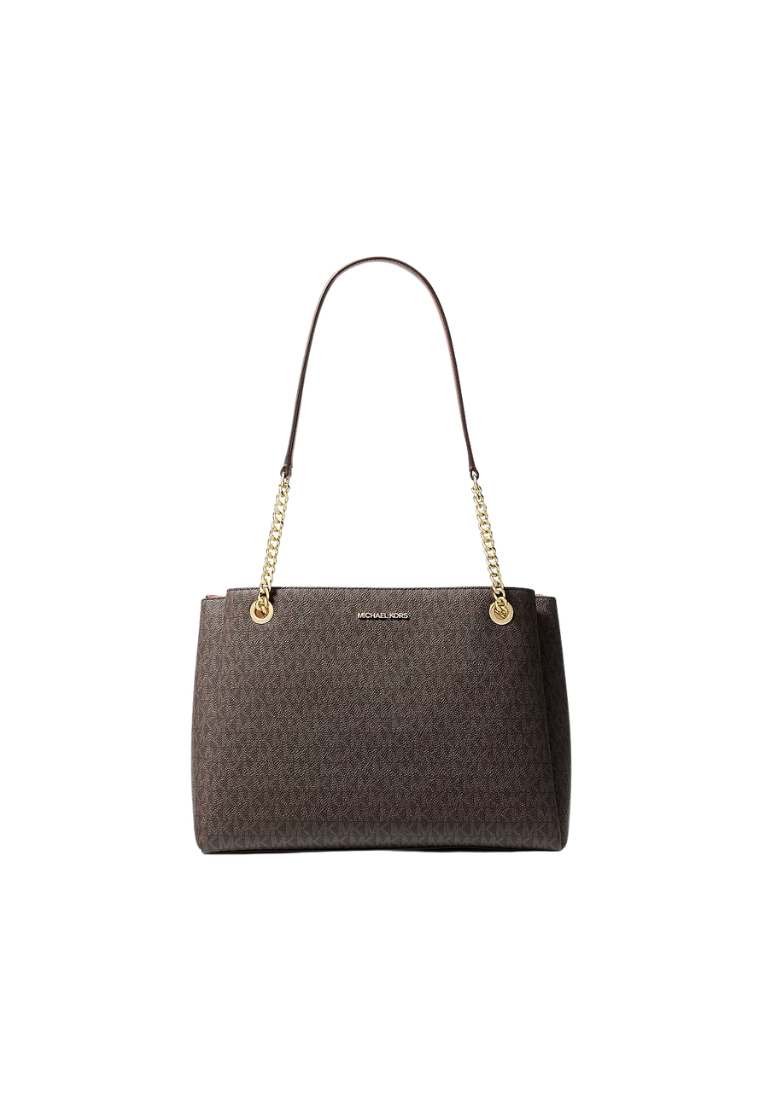 Michael Kors Soho Medium Signature Logo Tote Bag In Brown 35S6G1SE2B