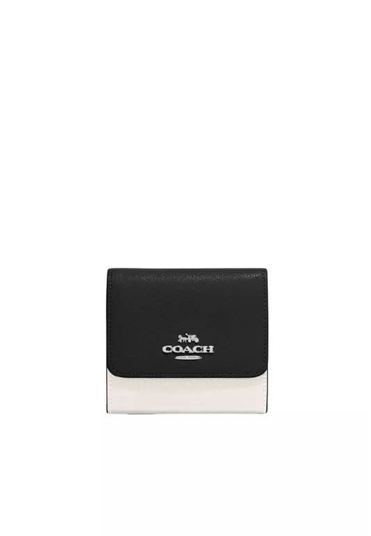 Coach Small Wallet In Chalk Black Multi CF446