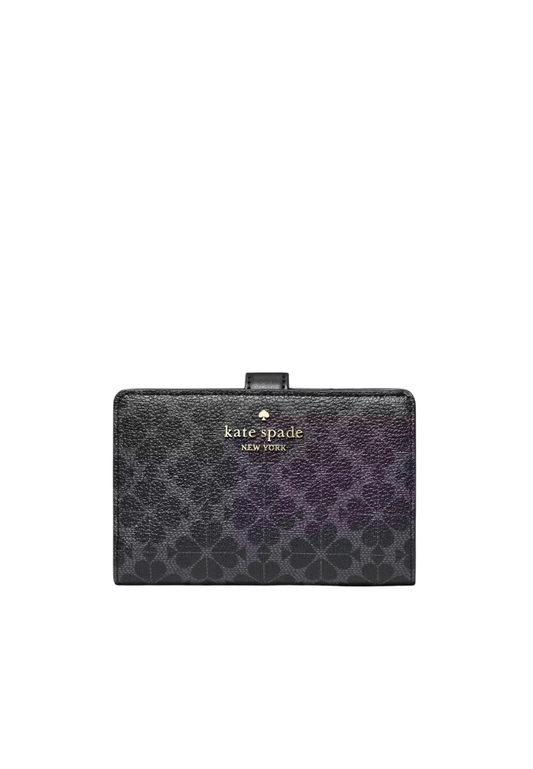 Kate Spade Spade Flower Medium Bifold Wallet In Black KG488
