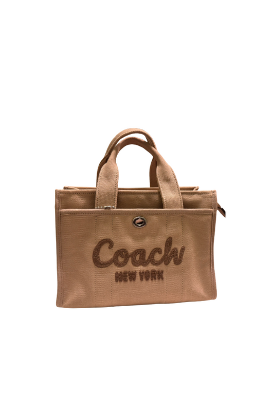 ( PRELOVED ) Coach Cargo Tote 26 Tote Bag In Dark Natural CP164