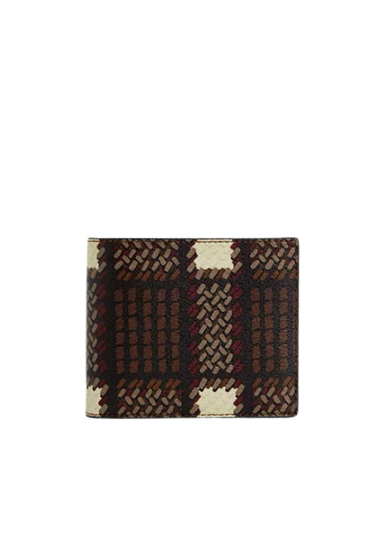 Coach 3 In 1 Wallet With Plaid Print In Black Multi CN413