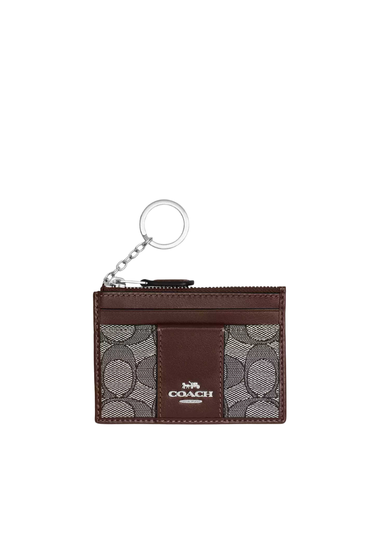 Coach Mini Id Skinny Card Case In Oak Maple CU988
