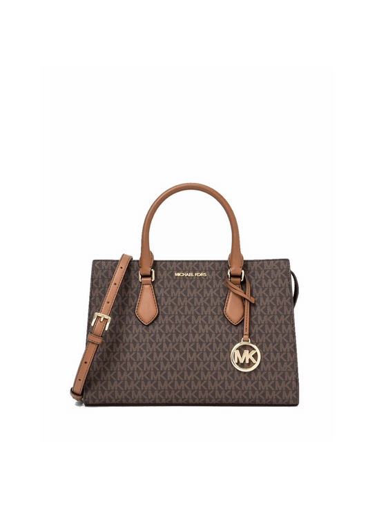 Michael Kors Sheila Medium Logo Satchel Bag In Brown 35S3G6HS2B