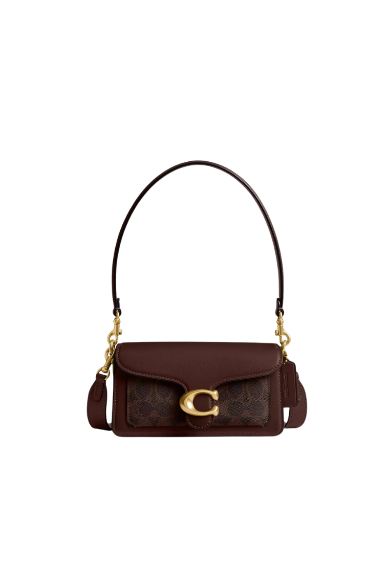 Coach Tabby Shoulder Bag 20 In Signature Canvas In Brass Maple CY200