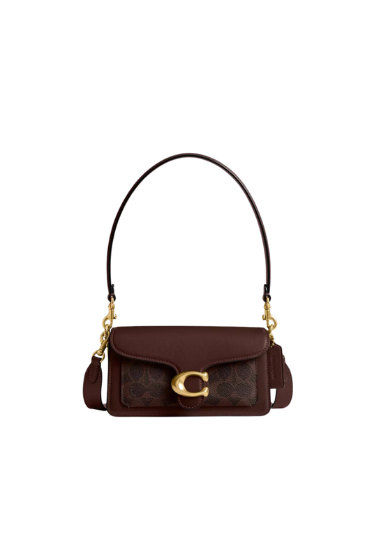 Coach Tabby Shoulder Bag 20 In Signature Canvas In Brass Maple CY200
