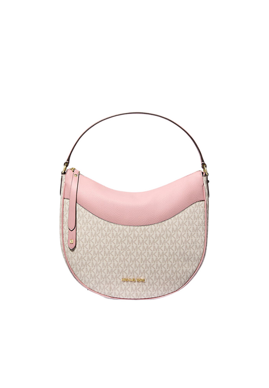 Michael Kors Dover Large Signature Logo Shoulder Bag In Powder Blush Multi 35R4G4DL7B