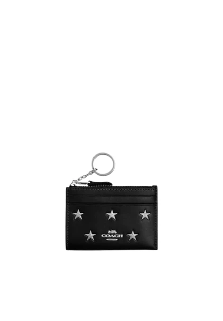 Coach Skinny ID Card Case With Star Print In Black Multi CW876