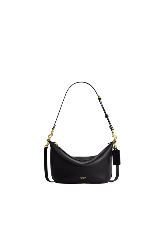 ( PREORDER ) Coach Demi Glovetan Leather Shoulder Bag In Black CFT98