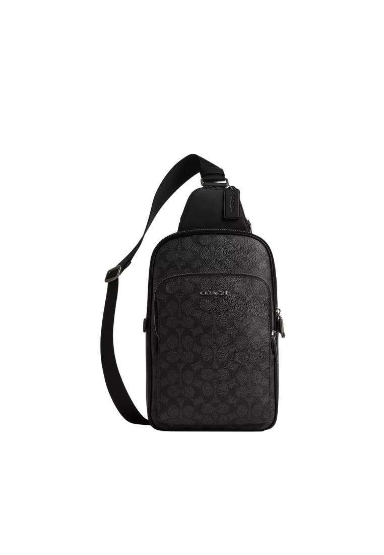 Coach Ethan Pack Bag In Charcoal Black CV918