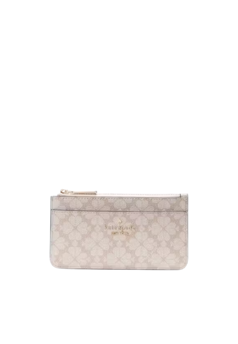 Kate Spade Signature Spade Flower Card Holder Large Slim In Dark Beige KK895