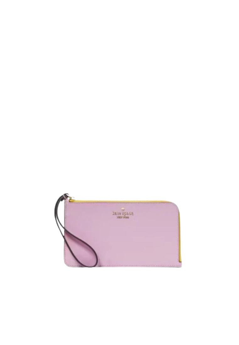 Kate Spade Lucy Bicolor Medium L Zip Wristlet In Berry Cream KH765