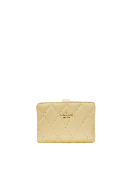 Kate Spade Carey Medium Wallet Compact Bifold In Butter KG424