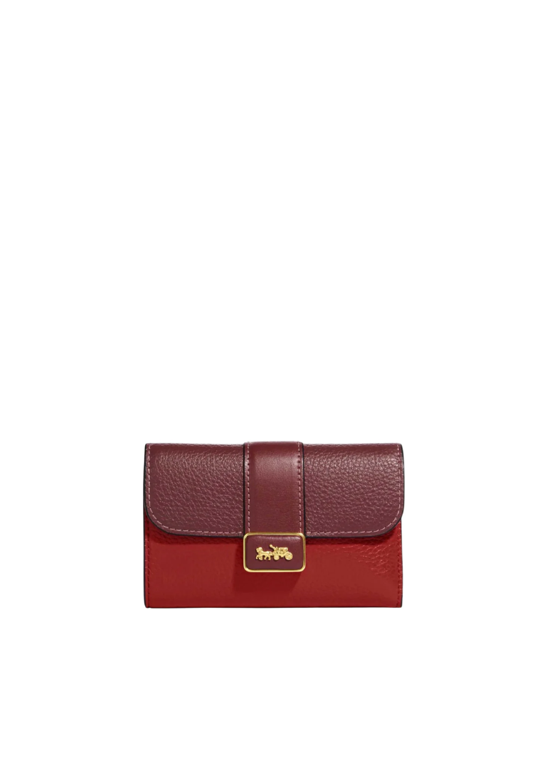Coach Medium Grace Wallet In Red Apple Multi CC061