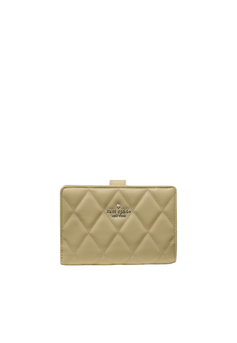 Kate Spade Quilted Medium Bifold Wallet In Elm KN755