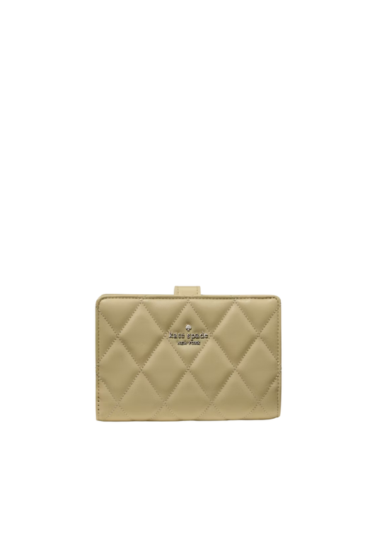 Kate Spade Quilted Medium Bifold Wallet In Elm KN755