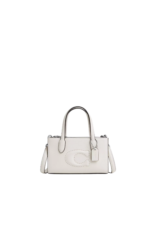 Coach Nina Mini Tote Bag In Chalk CT804