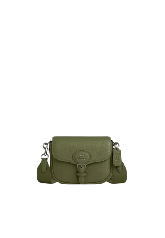 ( AS IS ) Coach Amelia Crossbody Bag Small In Military Green CP001