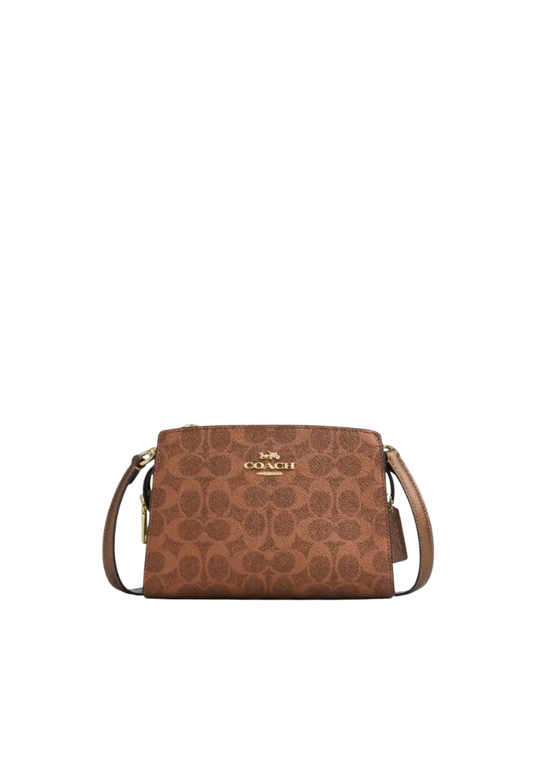 Coach Gia Crossbody Bag In Signature Canvas In Brown Copper CCK70